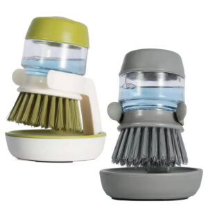 Dishwashing Brush with Soap Dispenser Household Soap Dispenser Dishwashing Brush Kitchen Dishwashing Brush with Holder