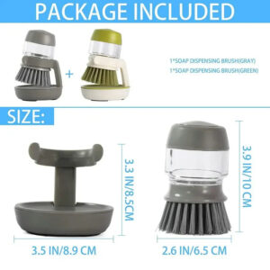 Dishwashing Brush with Soap Dispenser Household Soap Dispenser Dishwashing Brush Kitchen Dishwashing Brush with Holder