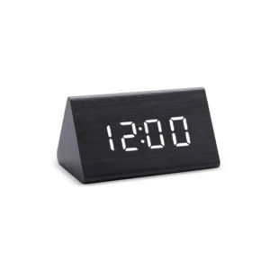 EchoWood Elite: LED Digital Wooden Alarm Clock