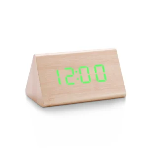 EchoWood Elite: LED Digital Wooden Alarm Clock