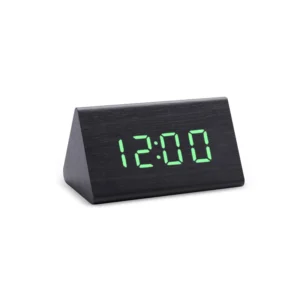 EchoWood Elite: LED Digital Wooden Alarm Clock