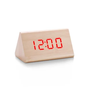 EchoWood Elite: LED Digital Wooden Alarm Clock