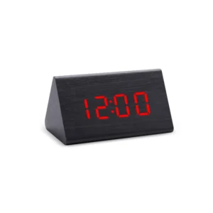 EchoWood Elite: LED Digital Wooden Alarm Clock