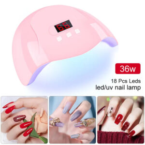 Portable Nail Dryer Machine - USB, 18 UV LED Beads for Home Use