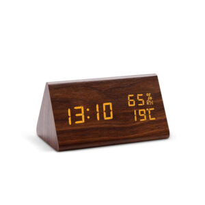 EchoWood Elite: LED Digital Wooden Alarm Clock