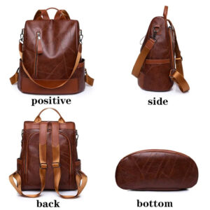 2024 New Hot Women’s Backpack Designer High Quality Soft Leather Simple Fashion Backpack Large Capacity Antitheft Shoulder Bags