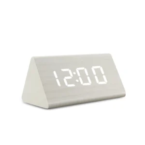 EchoWood Elite: LED Digital Wooden Alarm Clock