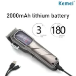 Kemei KM-1550 Professional Hair Clipper and Beard Trimmer - Image 4